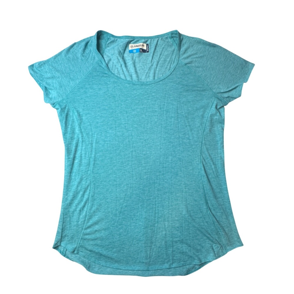 Magellan T-Shirt Womens XL Teal MagChill Fish Gear Short‎ Sleeve Performance Top